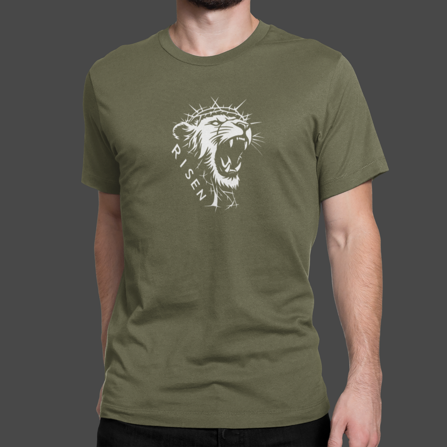The Risen King Men’s Christian T-Shirt – RISEN Lion Graphic Tee