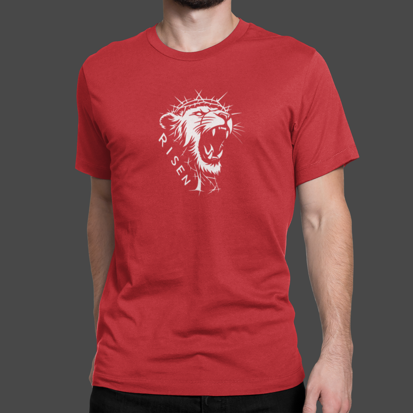 The Risen King Men’s Christian T-Shirt – RISEN Lion Graphic Tee