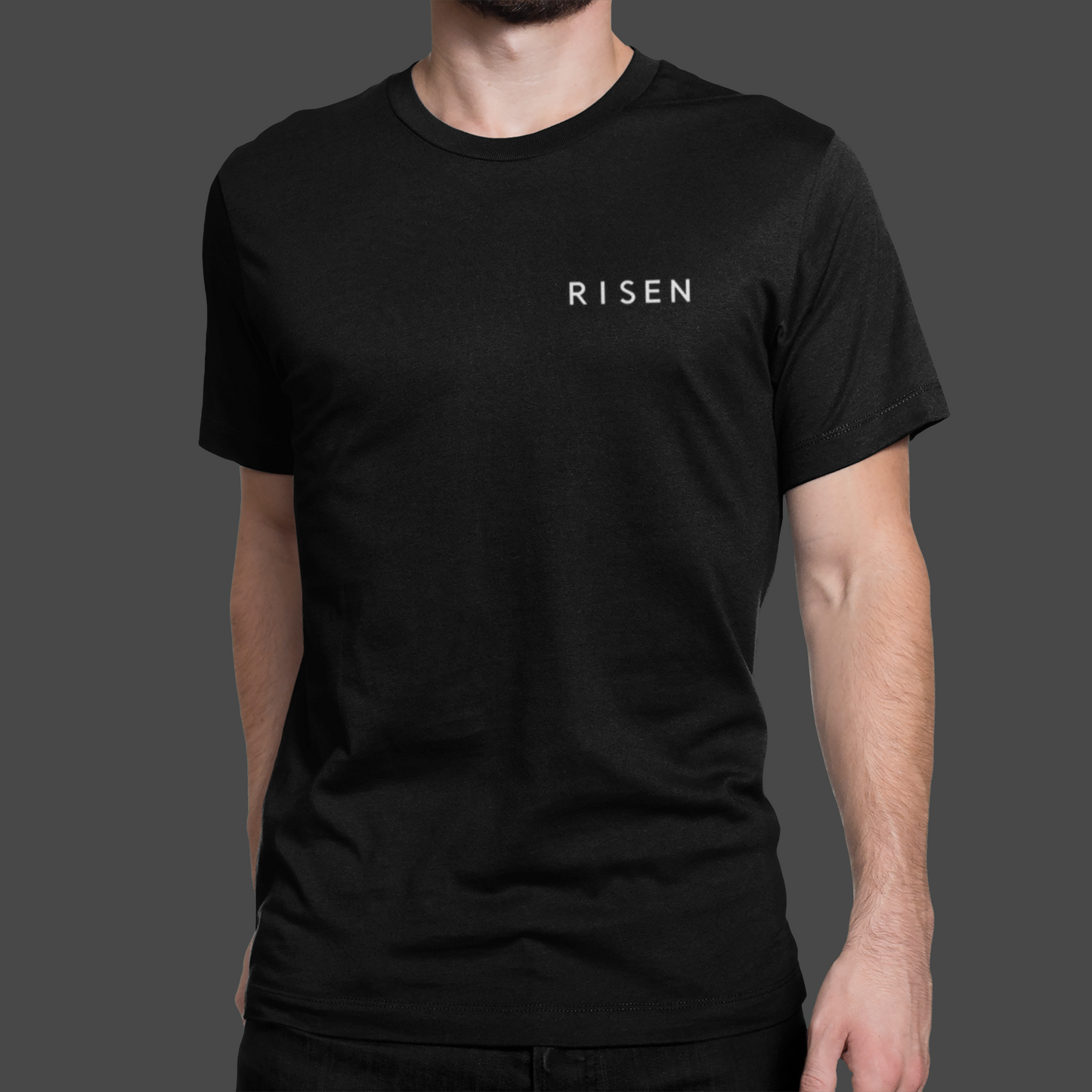 Risen Logo T-Shirt – Premium Sueded Minimalist Christian Tee
