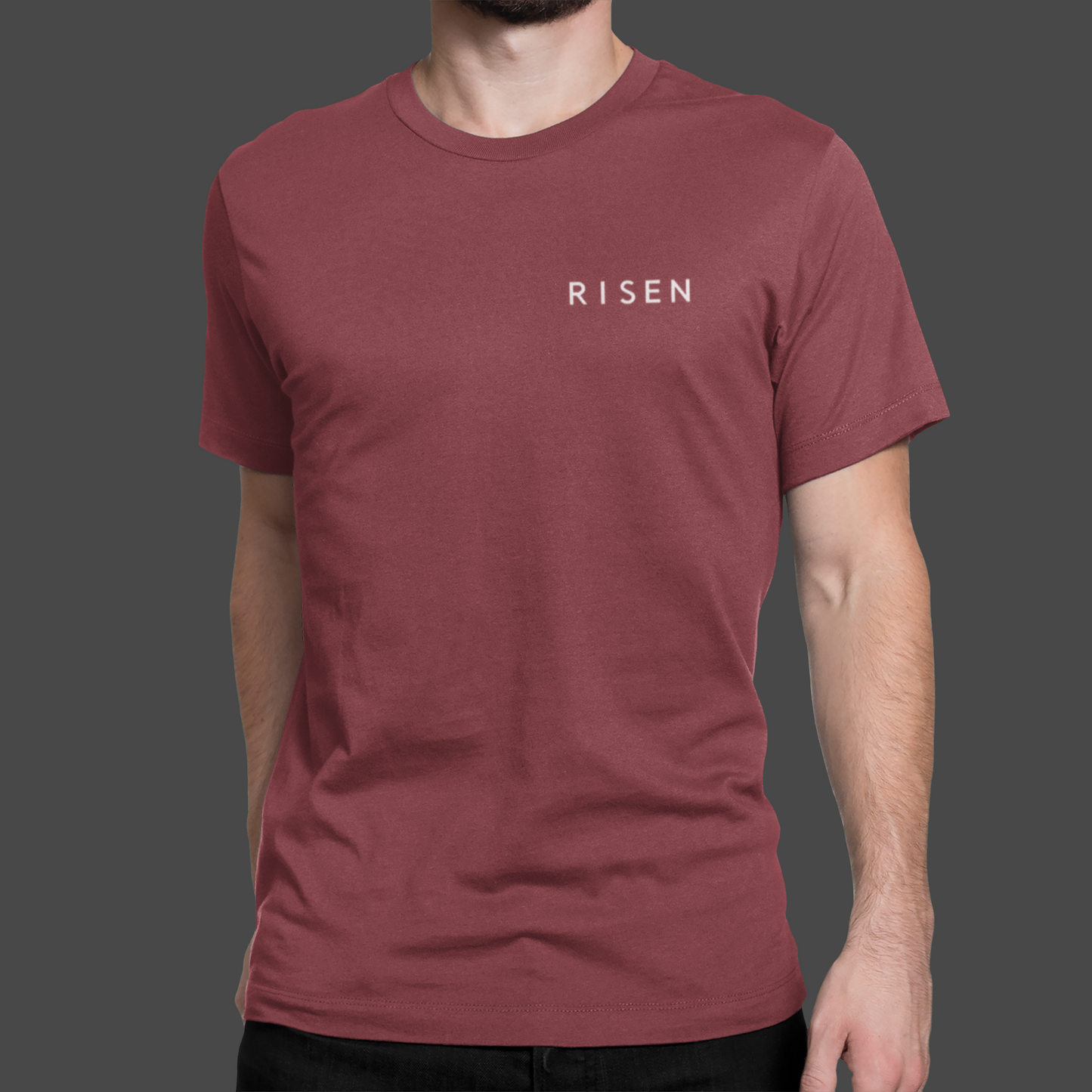 Risen Logo T-Shirt – Premium Sueded Minimalist Christian Tee