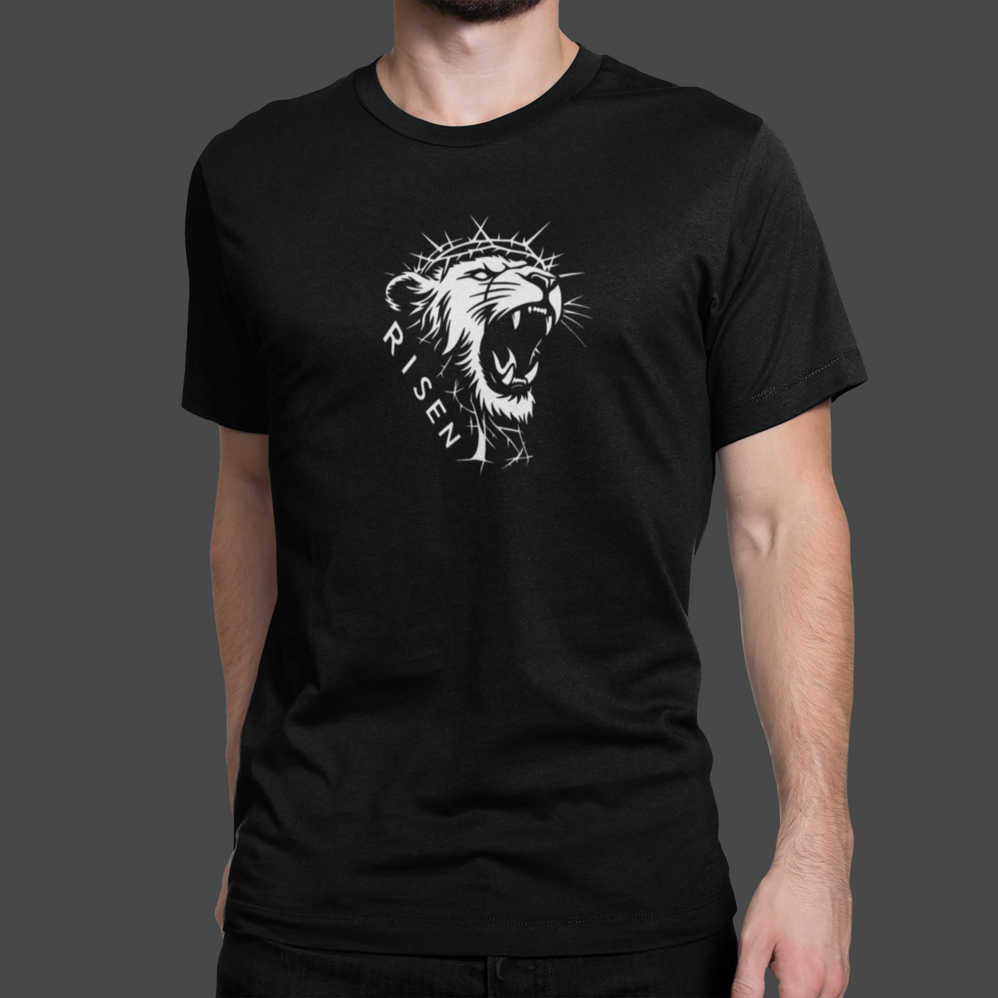 The Risen King Men’s Christian T-Shirt – RISEN Lion Graphic Tee
